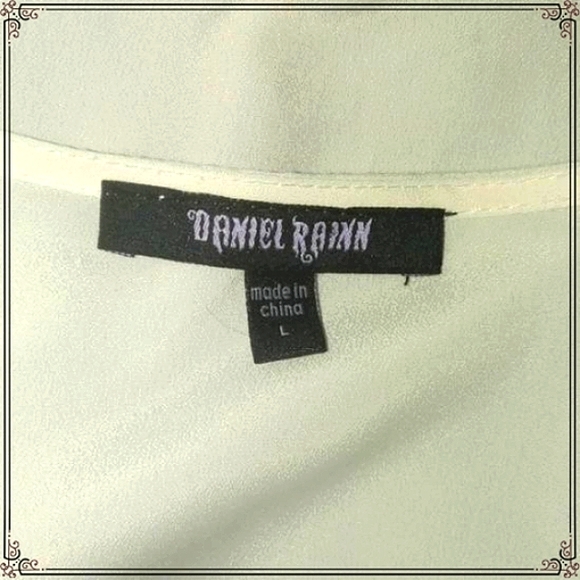 Daniel Rainn Ruffled Ivory Cocktail Flowy Lightweight Mini Dress Size Large - Picture 8 of 8